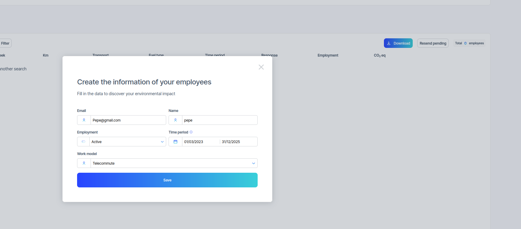 Dycle dashboard
